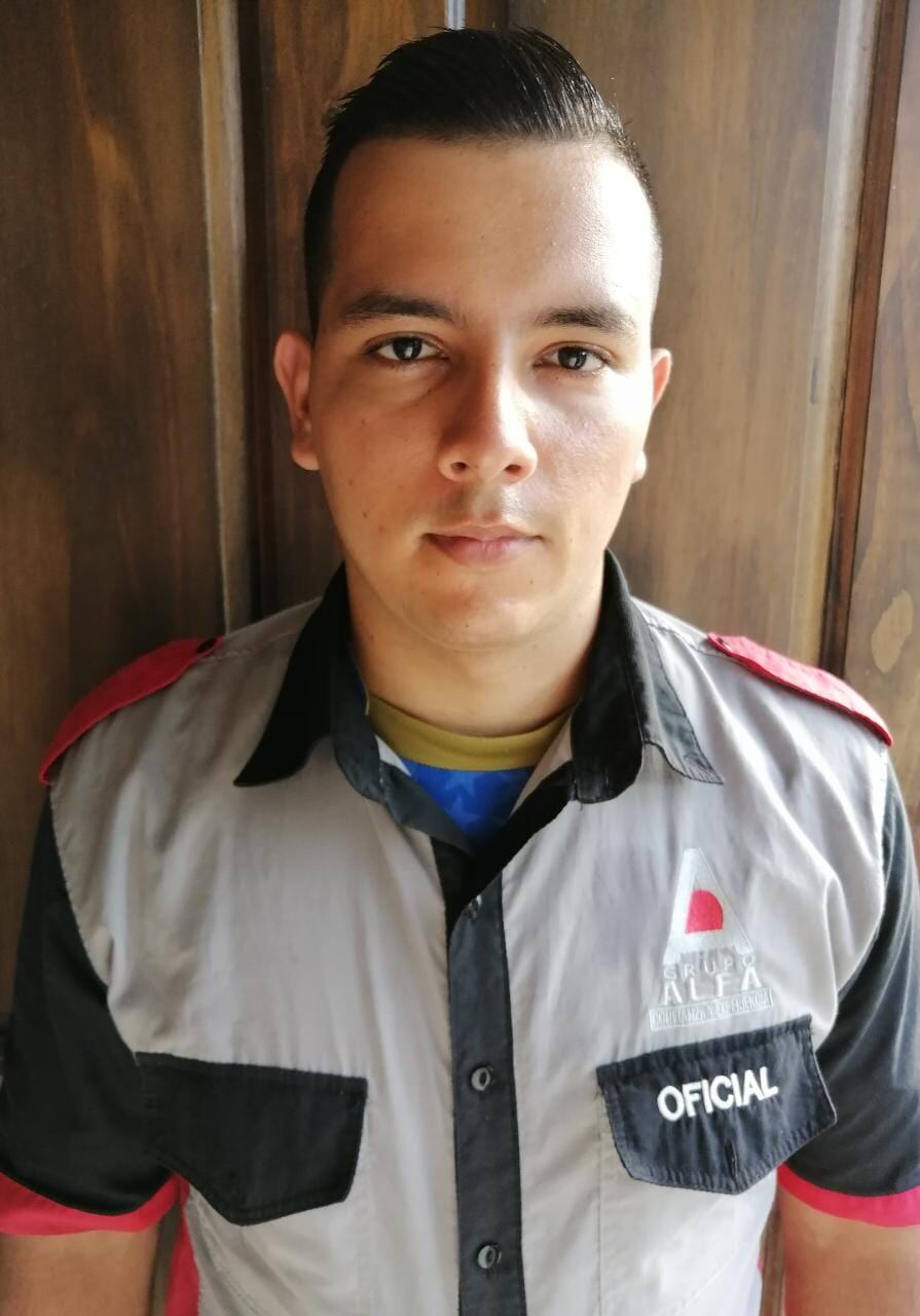 Rándall Rojas Soto, guarda asesinado en el Banco Nacional de Río Frío. Foto Reyner Montero.