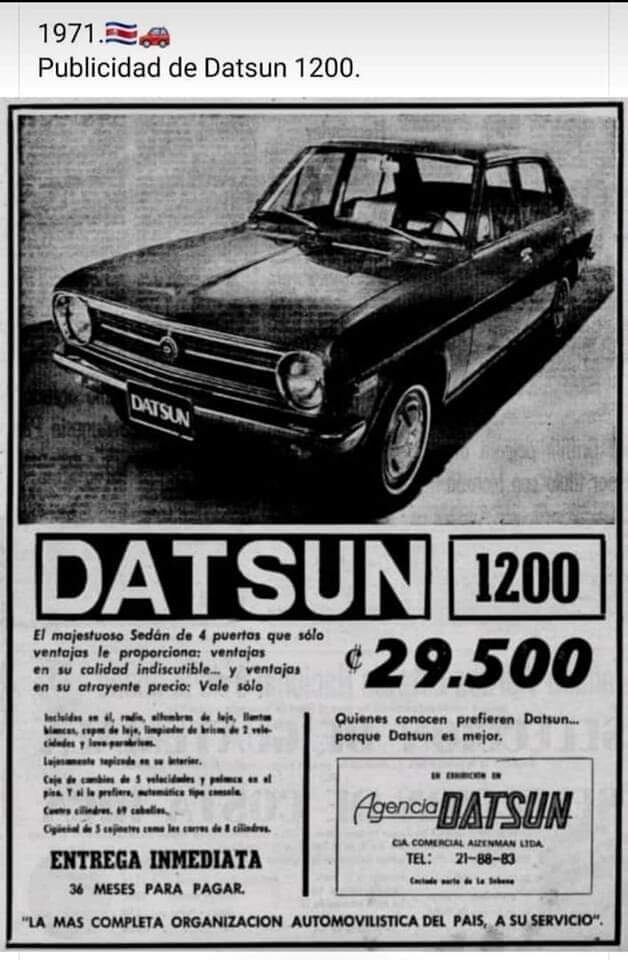 Chuzo de la semana, datsun 1200, 1972, rubén flores
