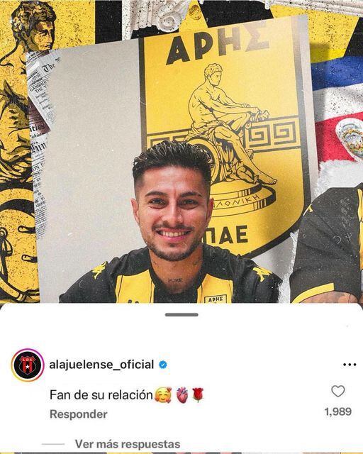 Con este meme, Alajuelense anunció el fichaje de Ronald Matarrita. Foto: Facebook LDA