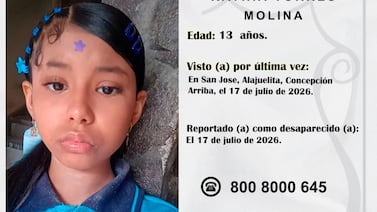 OIJ busca a una adolescente de 13 años desaparecida en Alajuelita