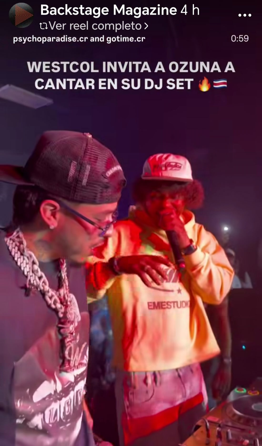 Ozuna llegó de sorpresa al concierto de Westcol este sábado después de su presentacion en Picnic