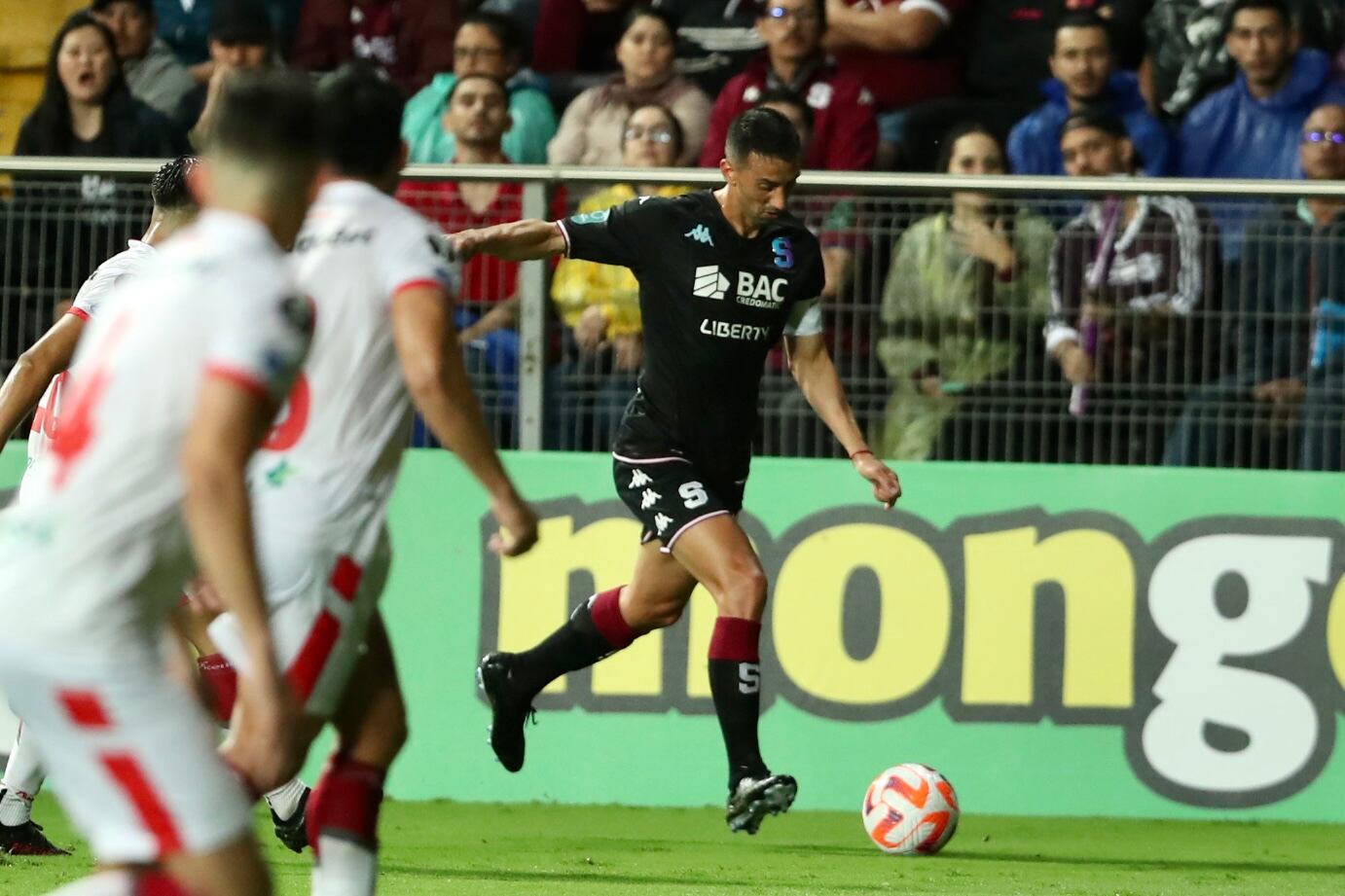 04/10/2023, San José, Tibas, Estadio Ricardo Saprissa, partido de vuelta de los cuartos de la Copa Centroamericana de fútbol entre el Deportivo Saprissa y el Real Estelí.