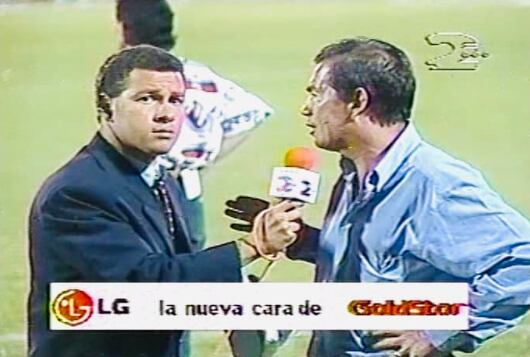 Daniel Quirós, periodista y narrador de Teletica en 1996.