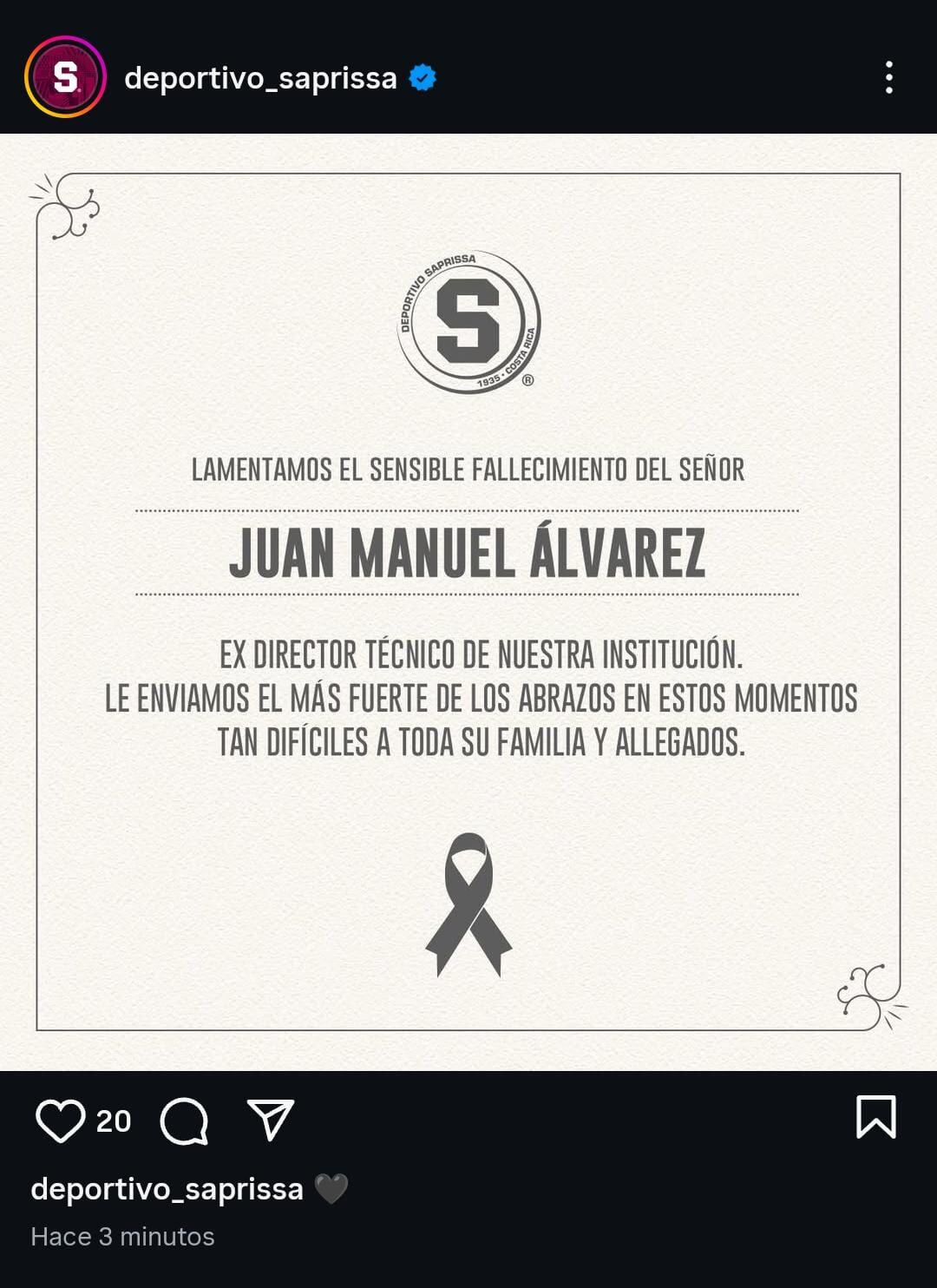 Muere el entrenador Juan Manuel Álvarez