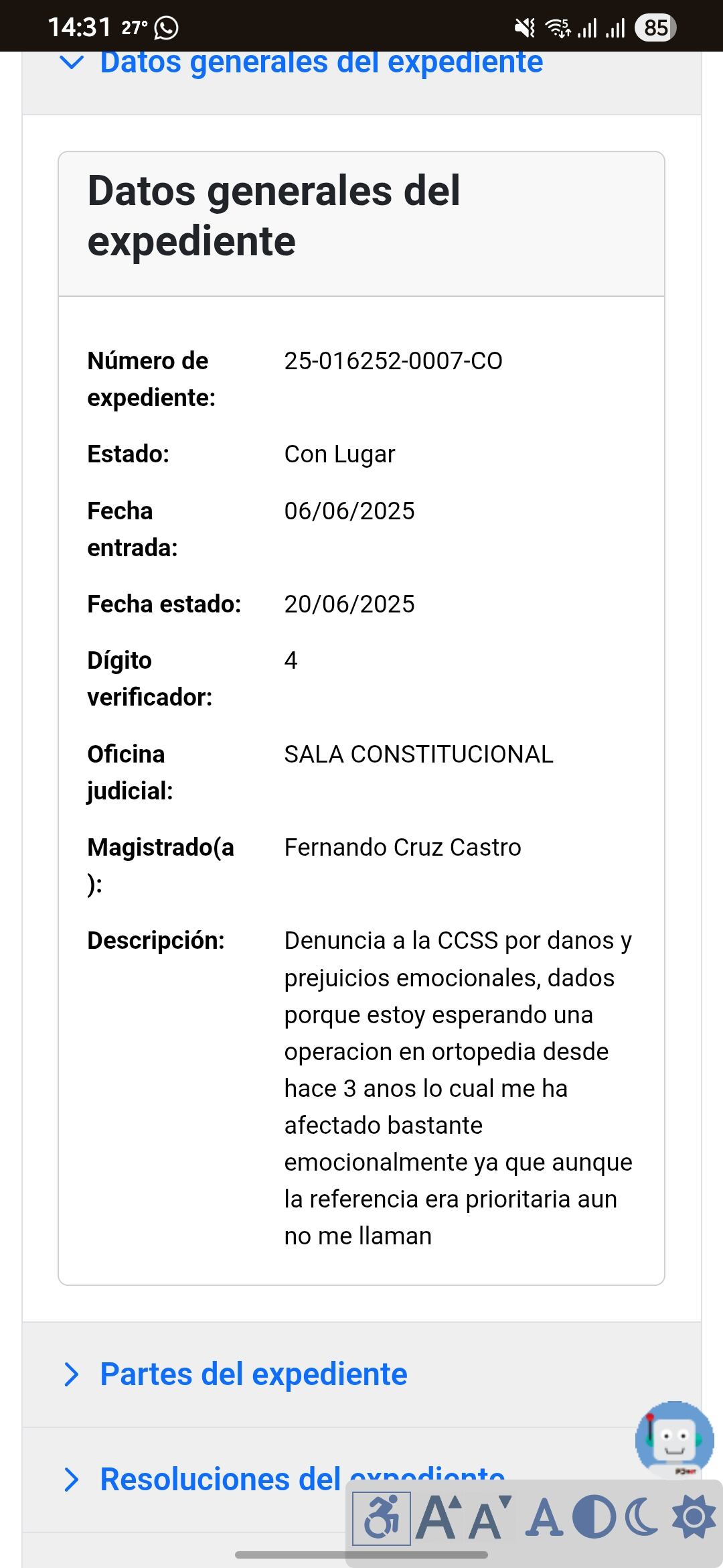 Aquí queda en evidencia que la Sala Constitucional falló a favor de Andrey.