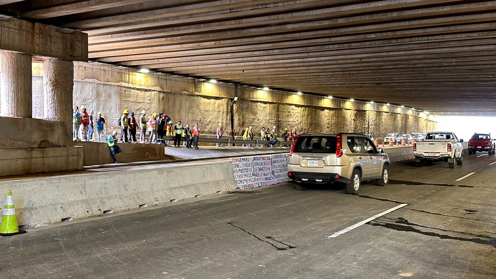 A las 10:44 a. m. quedó oficialmente abierta la última etapa de Circunvalación norte, que incluye el túnel de 900 metros. Foto: Alonso Tenorio