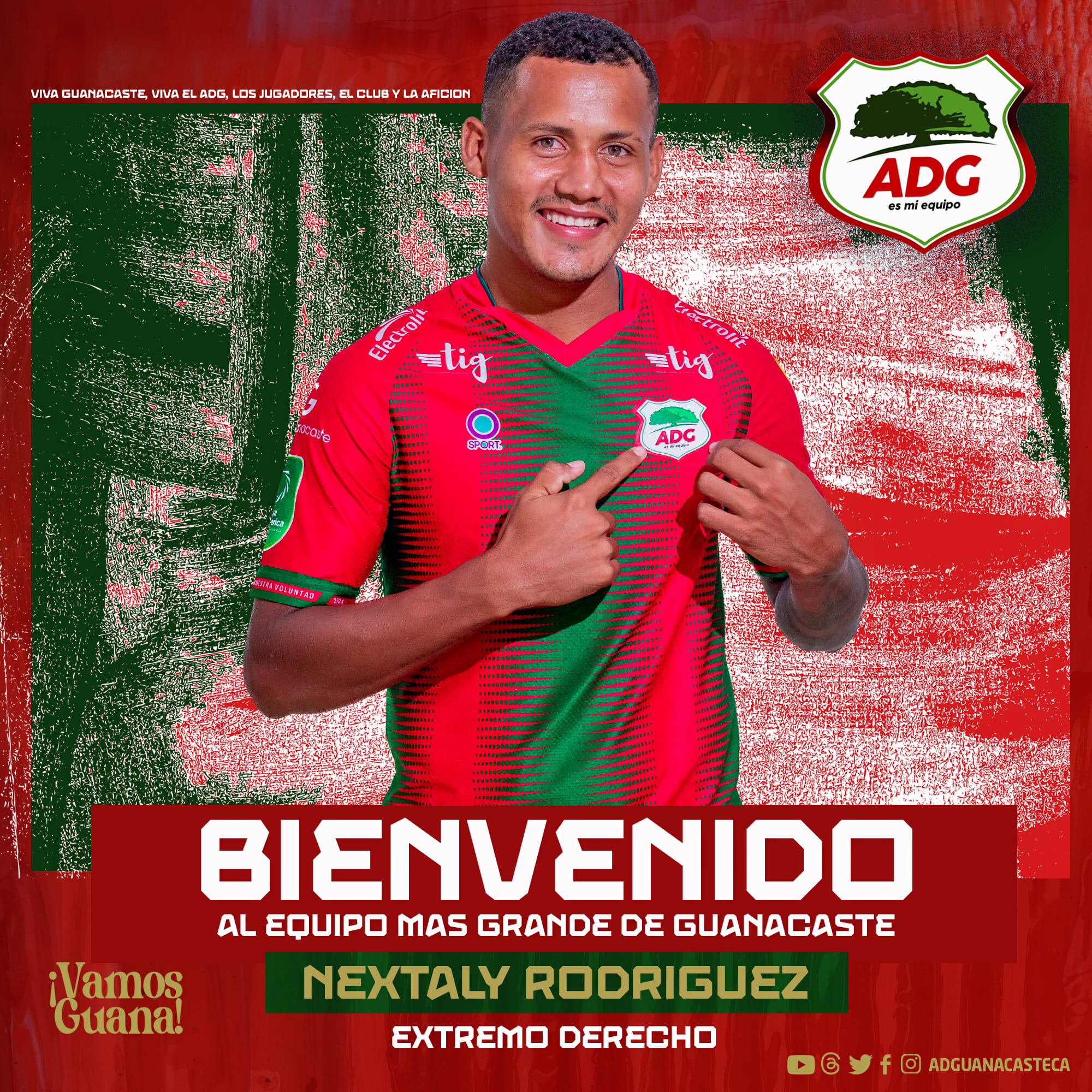 Nextaly Rodríguez regresa a Guanacasteca. Prensa ADG.