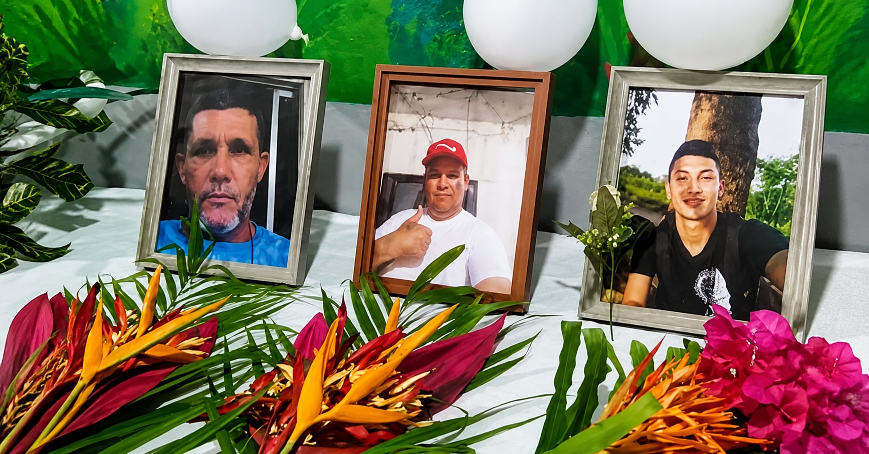Ramón Baltodano Mojica, José Luis Palacios y Yanier Baltodano Arias, tres pescadores desaparecidos en alta marte desde el 7 de junio del 2026. Foto: Griselda Baltodano para La Teja