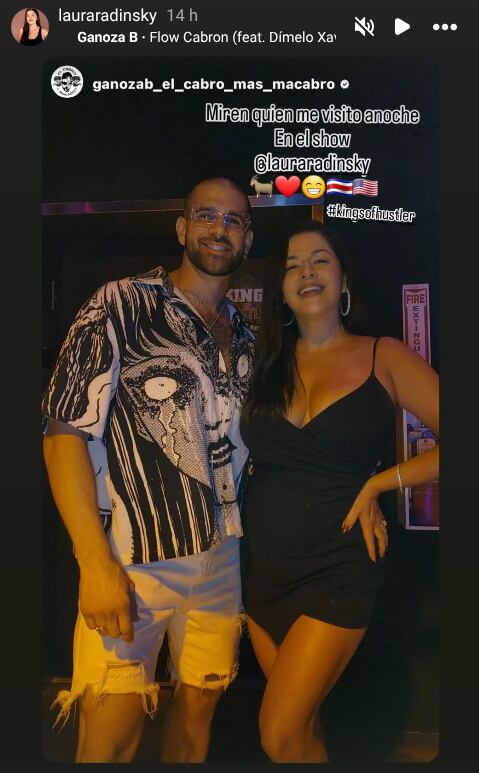 Bryan Ganoza presumió a la especial asistente que se deleitó con su picante show en un night club de la llamada “ciudad del pecado”