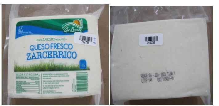 La Dirección de Regulación de Productos de Interés Sanitario del ministerio de Salud enciende todas las alarmas porque encontró una bacteria (Listeria monocytogenes) que puede llevar hasta la muerte en unos lotes de quesos frescos de las marcas nacionales Las Delicias de mi Tierra y Las Brisas.