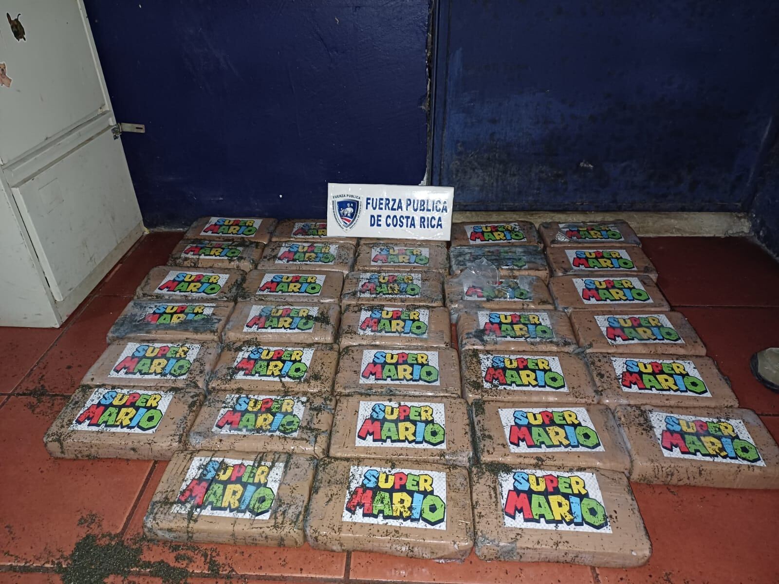 Decomiso de 33 paquetes de cocaína en Puerto Jiménez. Foto MSP.