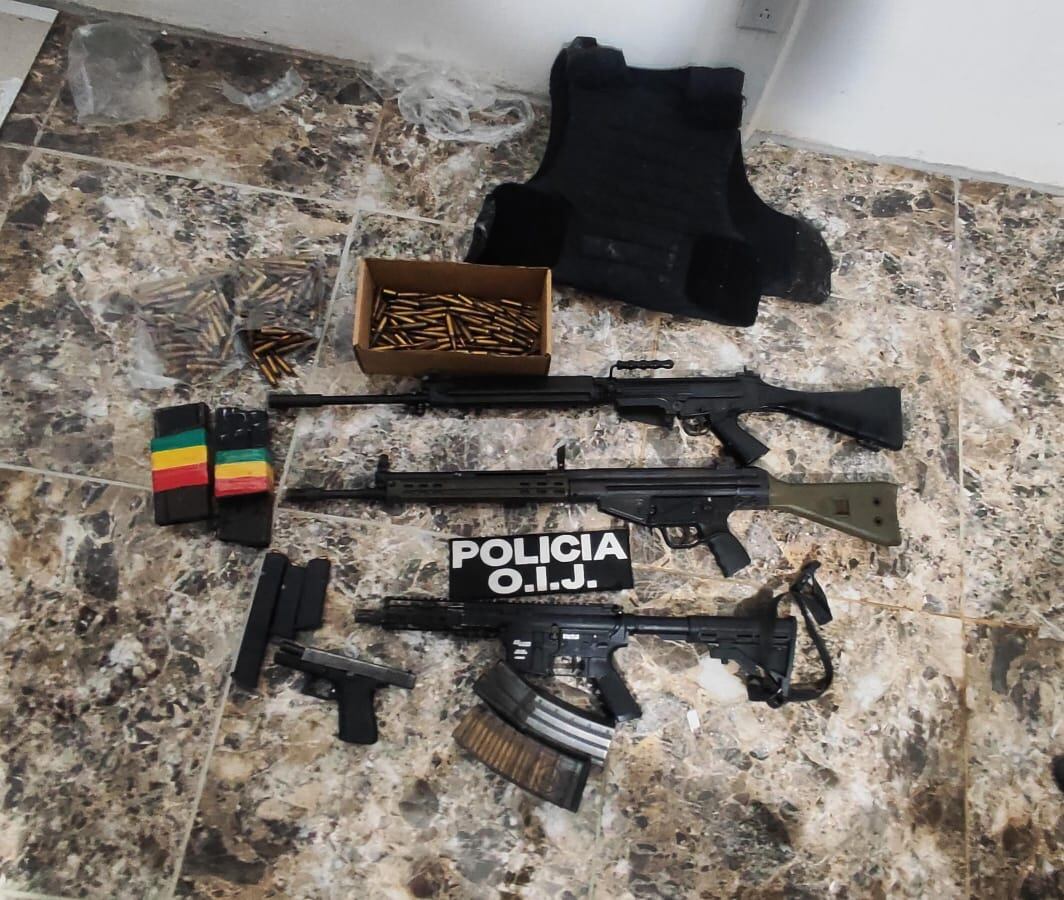 OIJ golpea a banda de Tonny Alexander Peña Russell este domingo 2 de junio del 2024. Foto: OIJ