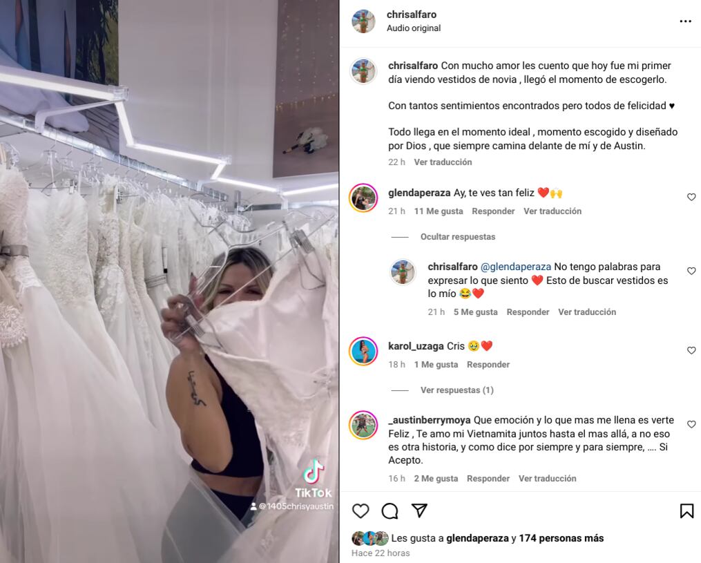 Austin Berry y su futura esposa, Cristina Alfaro. Glenda Peraza.