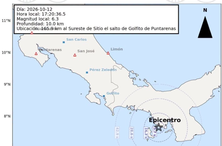 La magnitud del simo subió a 6,3 grados