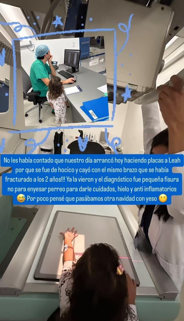 Choché Romano y su hija Leah fueron a dar al hospital