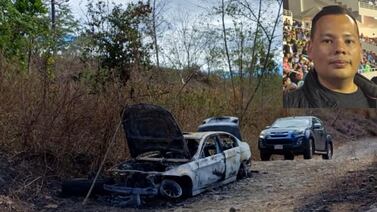 (Video) Carro quemado que apareció en Puntarenas sería de hombre desaparecido hace 20 días