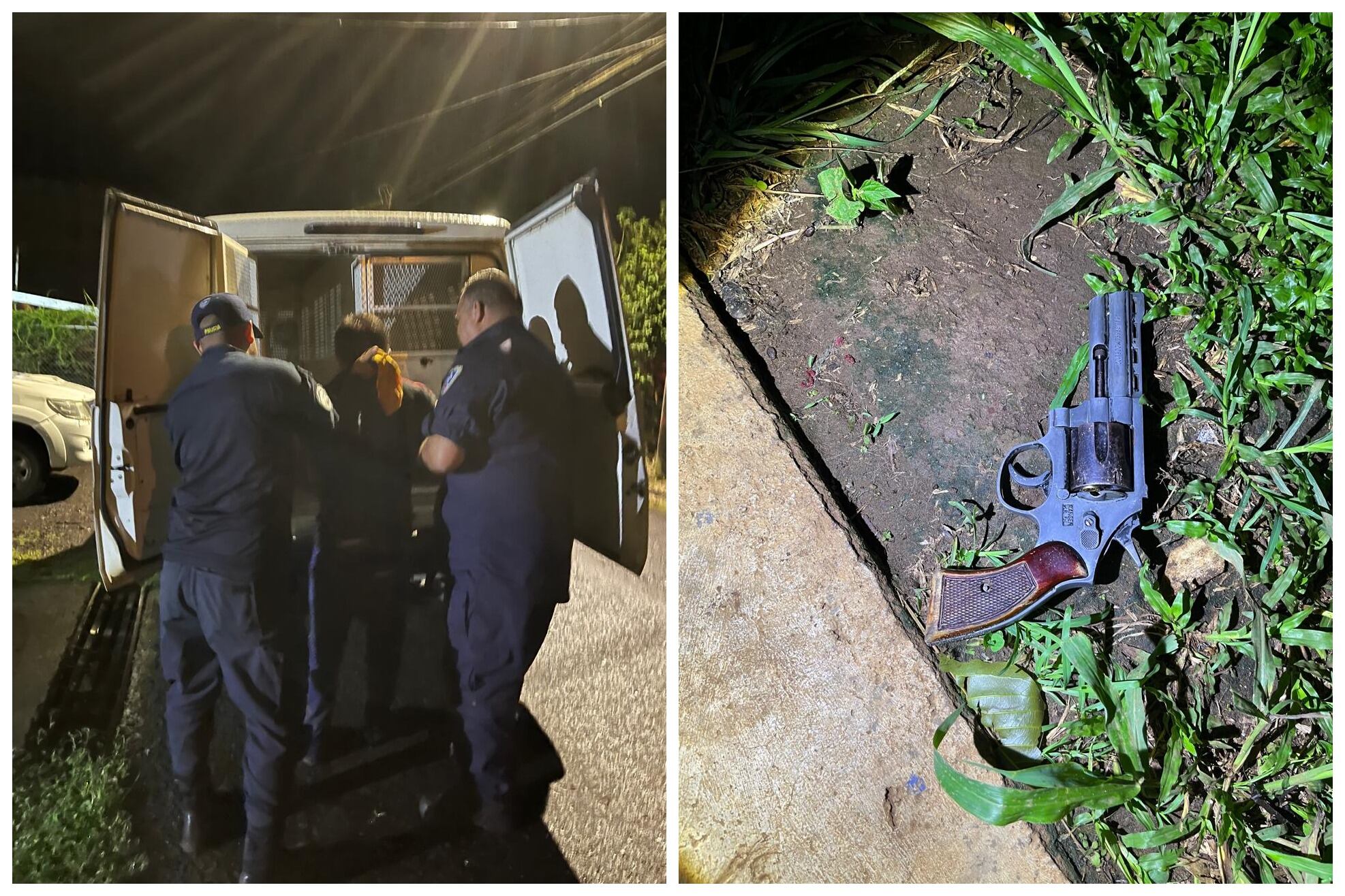 El sujeto fue detenido por los oficiales que realizaron los balazos. Foto MSP.