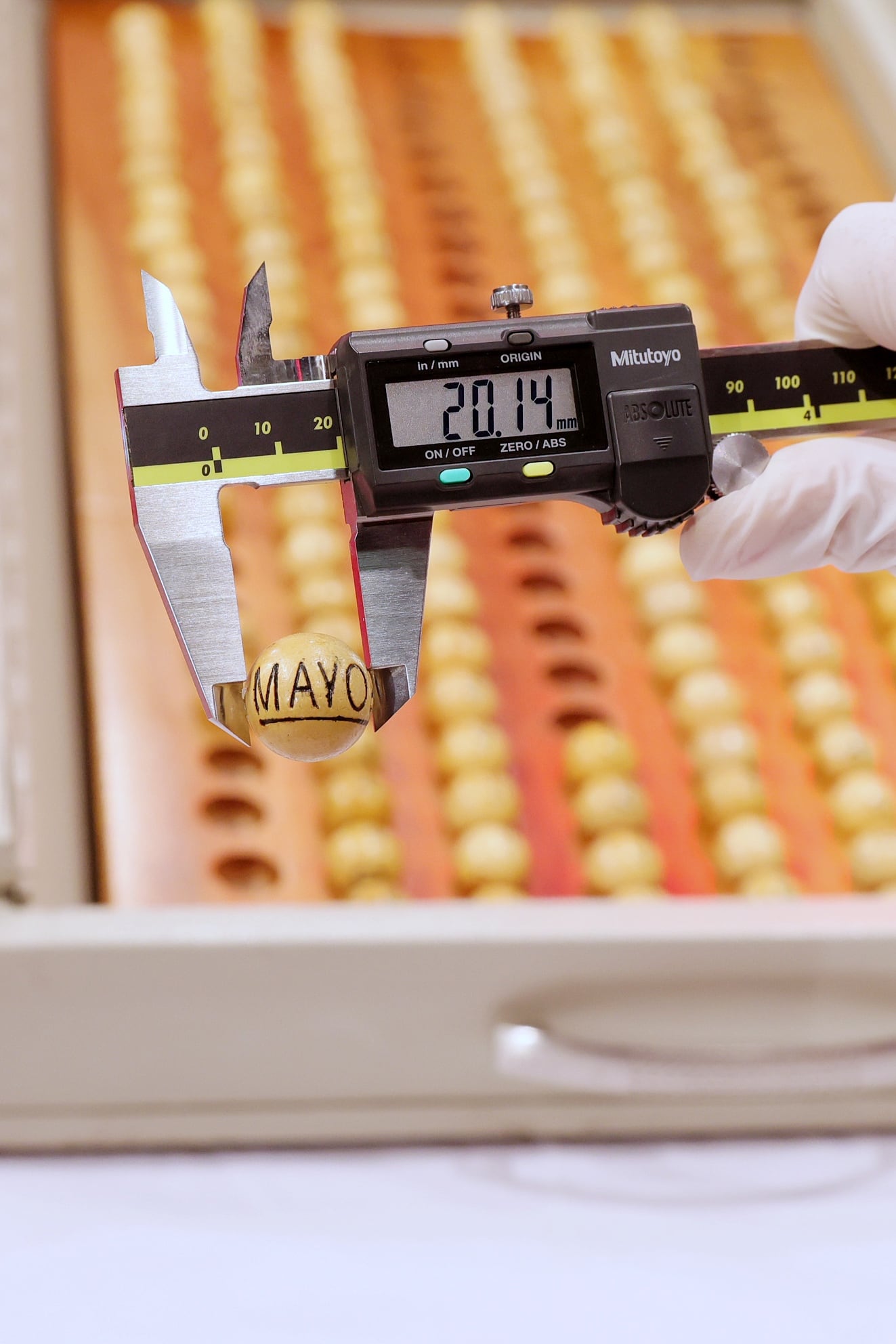 Funcionarios de la Junta de Protección Social JPS pesan las bolitas del sorteo del Gordo Navideño 2024