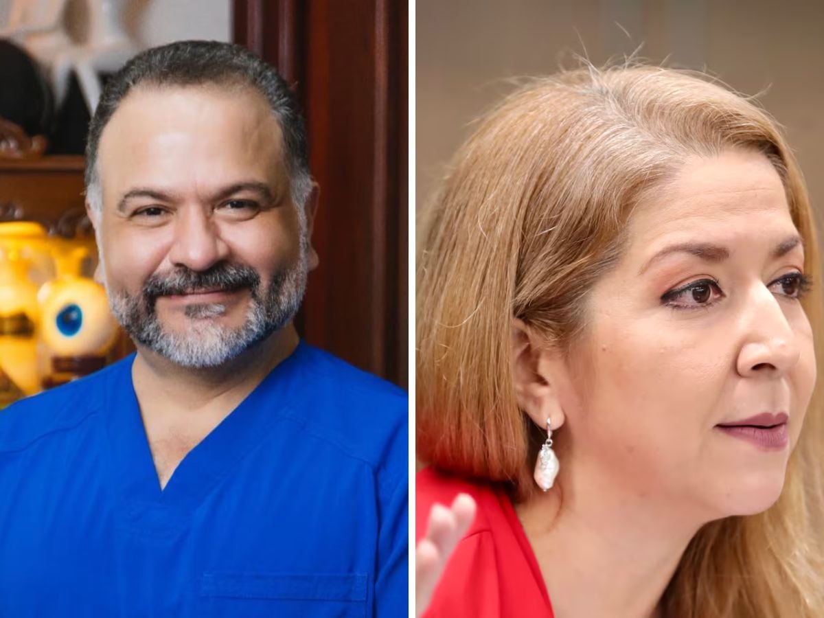 Mario Quesada, presidente del Sindicato de Especialistas y la ministra de Salud, Mary Munive, se podrán conocer desde hace años pero están chocando por las renuncias de especialistas.