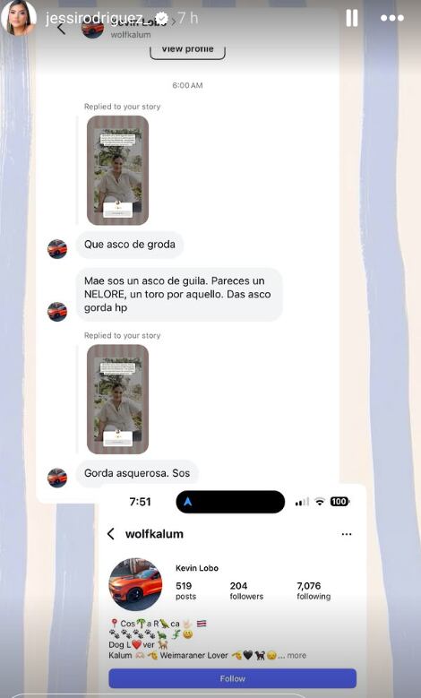 Jessi Rodríguez, modelo talla plus, se quejó de un seguidor que le escribió que le da "asco" por ser gorda.