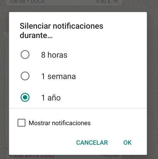 Silenciar grupos y contactos individuales en WhatsApp podría dentro de poco hacerse para toda la vida