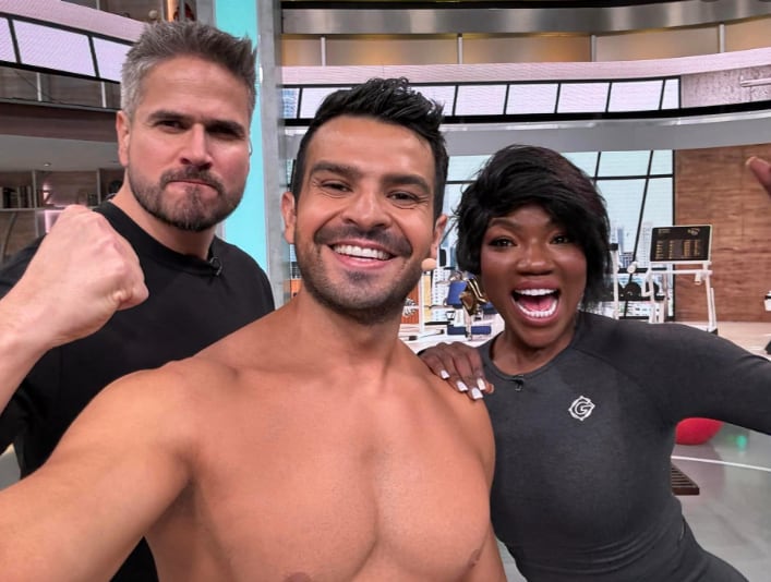 Sergio González, periodista de canal 8, en el programa Hoy Día de Telemundo.