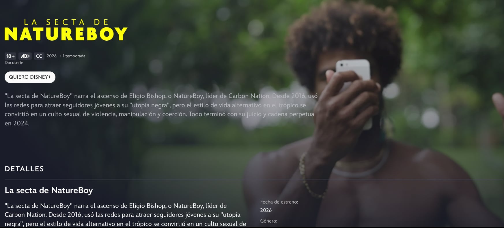 El documental consta de cuatro episodios y puede ser visto en Hulu y Disney Plus. Captura de pantalla.