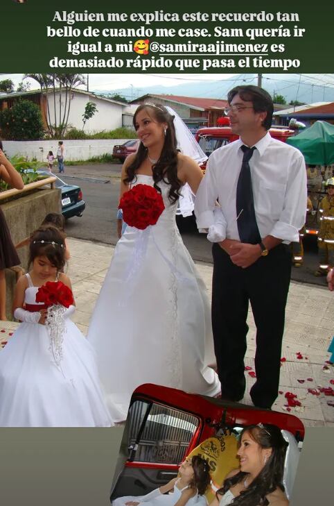 Gipzy Montoya, exchica A todo dar, cuando se casó la primera vez con Mauricio Motta.