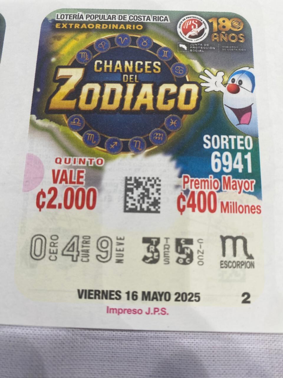 Chances del Zodiaco. Así se llama el nuevo sorteo de chances que anunció la Junta de Protección Social (JPS), el cual estará cargado de millones de colones, el próximo viernes 16 de mayo.