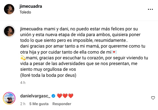 Jimena Cuadra se pronunció sobre la boda que sacudió la farándula costarricense a miles de kilómetros de Costa Rica