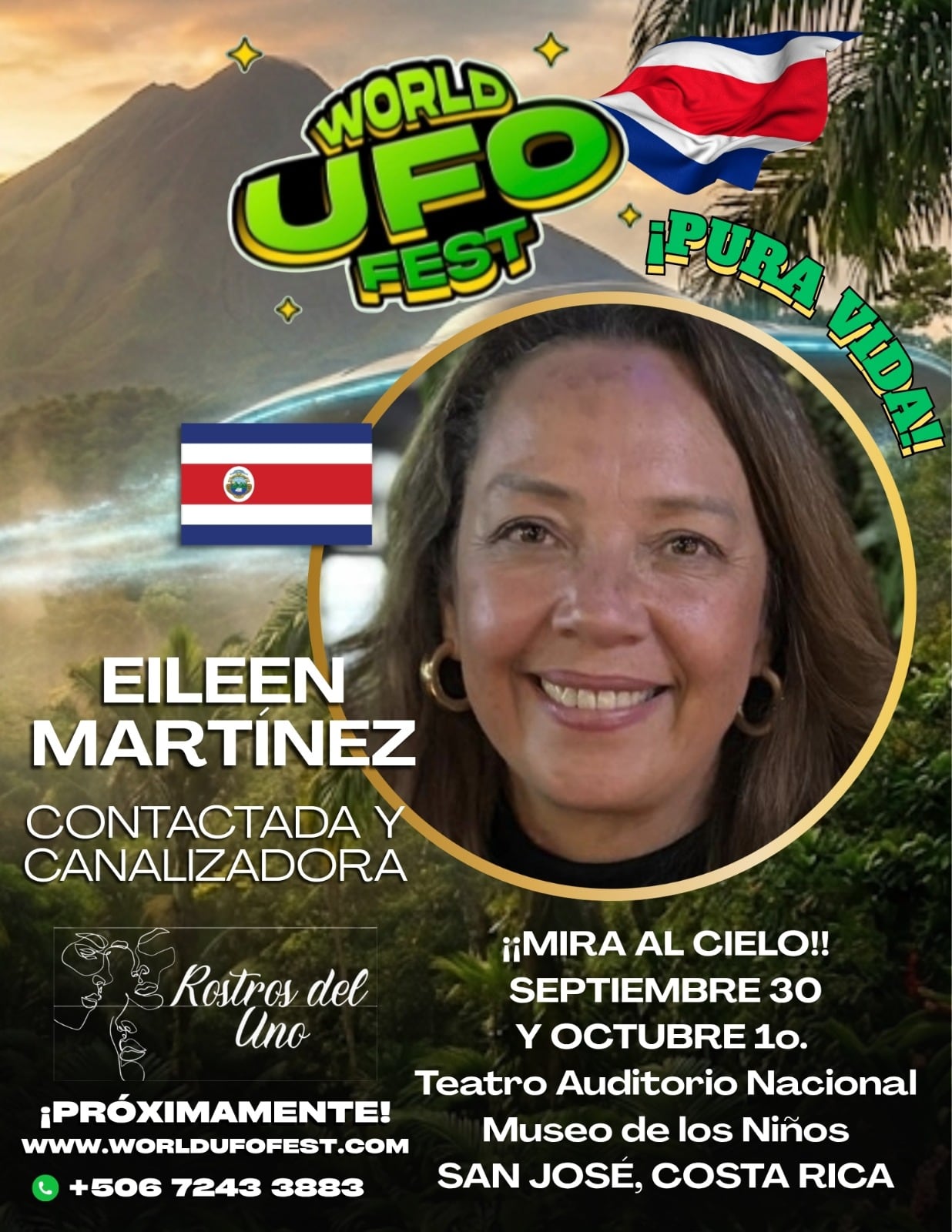 del World UFO Fest (Festival Mundial Ovni), un encuentro internacional que se realizará en el Costa Rica Tennis Club los próximos 30 de setiembre y 1 de octubre y que, según sus organizadores, reunirá a expertos nacionales e internacionales para compartir investigaciones, testimonios y experiencias relacionadas con ovnis