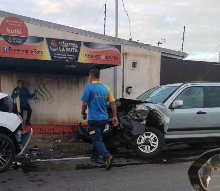 Choque La Cañada de Alajuela. Foto cortesía.