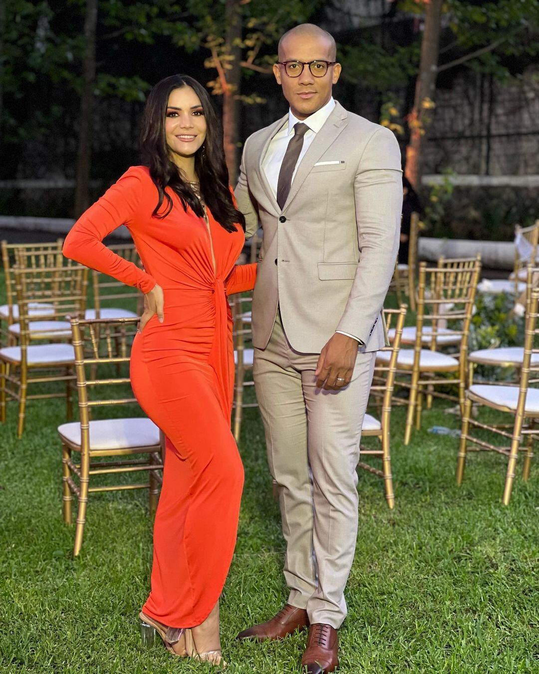 Sheiris Montero y Grevin Morgan. Sharon Segura y su esposo Daniem.