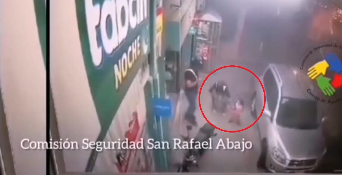 El sospechoso se llevó a la chiquita cuando ella estaba afuera de un comercio. Foto Comisión Seguridad San Rafael Abajo.