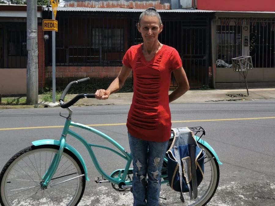 Lily Calderón, ciclista que fue apuñalada en Goicoechea mientras buscaba trabajo. Foto Lily Calderón.