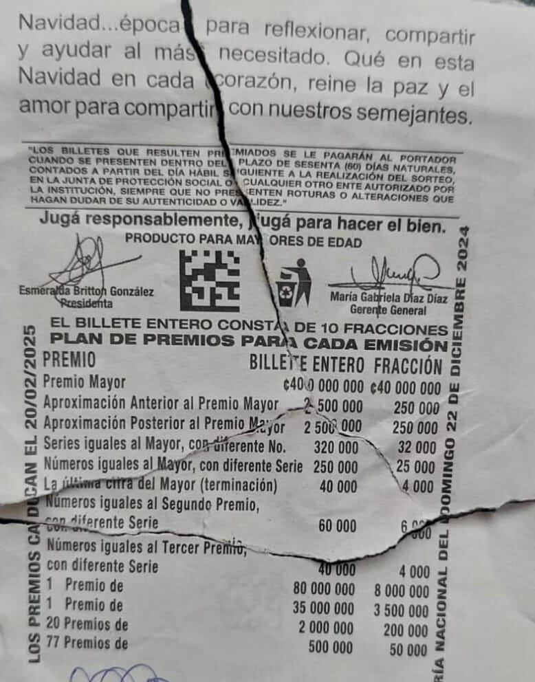 Jorge Miranda Valverde, vecino de Poás de Aserrí, con mucho dolor nos confirma que desde el pasado mes de diciembre “estoy viviendo un calvario” porque se pegó 8 milllones con el primer sorteo de consolación de la Junta de Protección Social (JPS), pero rompió el pedacito ganador.