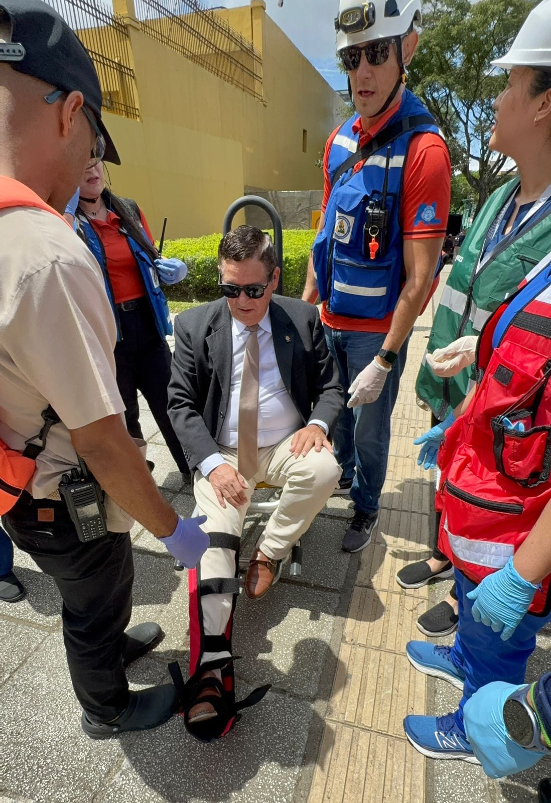 Diputado Jorge Rojas en el simulacro nacional