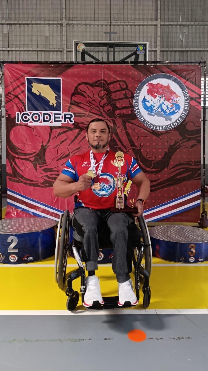 Randy Granados, fisiculturista que perdió las piernas en accidente de tránsito en el 2014. Foto cortesía Randy Granados.