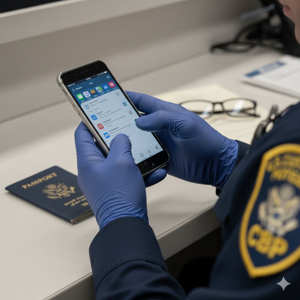 एका महिलेचा व्हिसा रद्द करण्यात आला कारण तिच्या मोबाईलमध्ये फोटो आहेत, त्याला परवानगी आहे का?