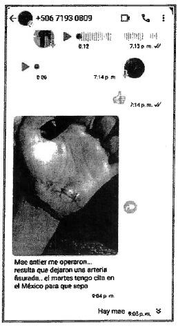 Esta fue la imagen que Buzano envió a la persona para la que trabajaba.