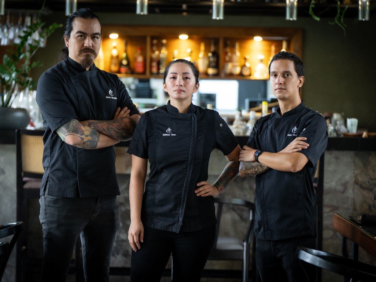 Henry (izquierda), Kid Mey (centro) y Aldo (derecha) son las mentes detrás de Conservatorium. Foto: Eric Segura.
