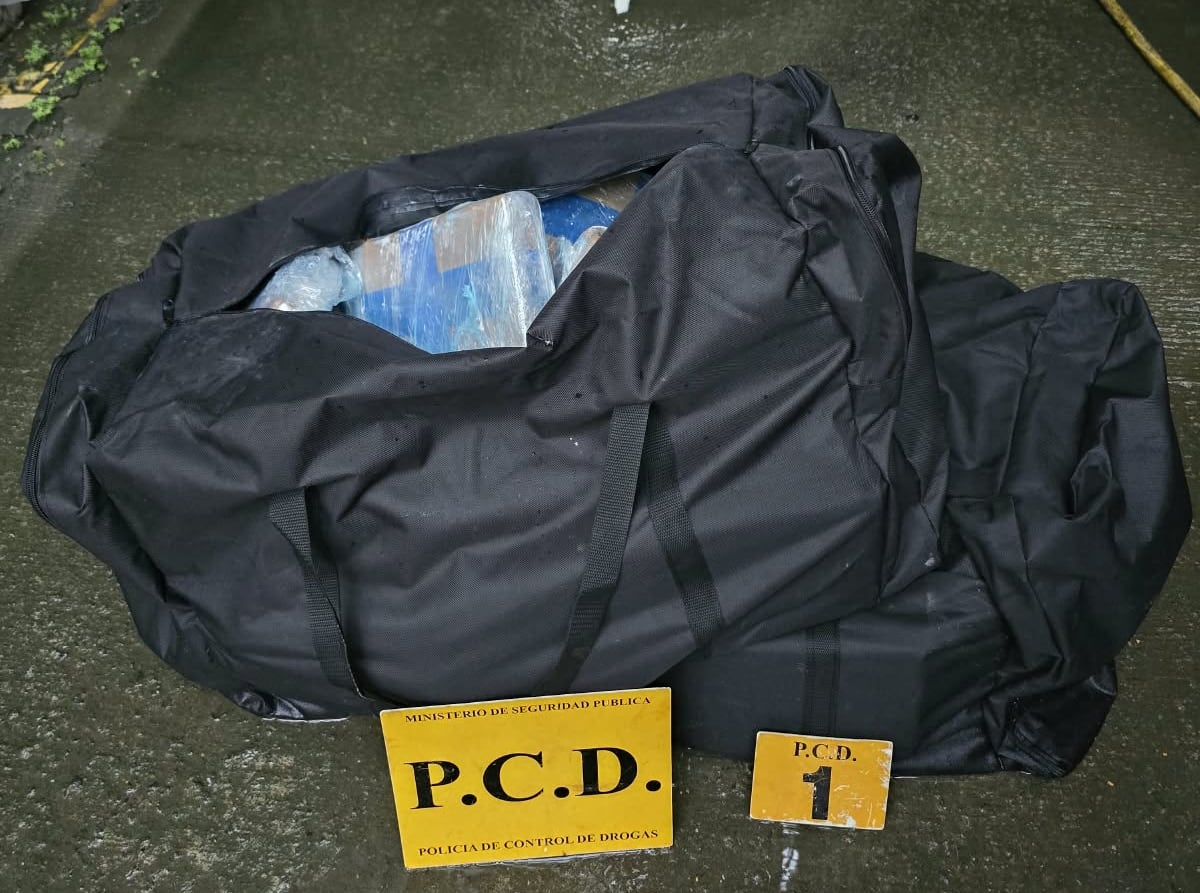 Un cargamento de 40 kilos de cocaína fue encontrado en la terminal de Moín. Foto: MSP