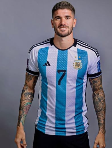 Rodrigo De Paul es el jugador más guapo del Mundial. Instagram.