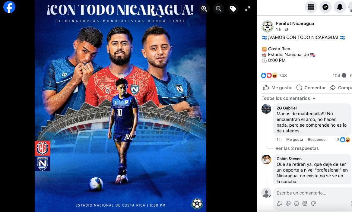 Esta fue la publicación de la Federación de Nicaragua.