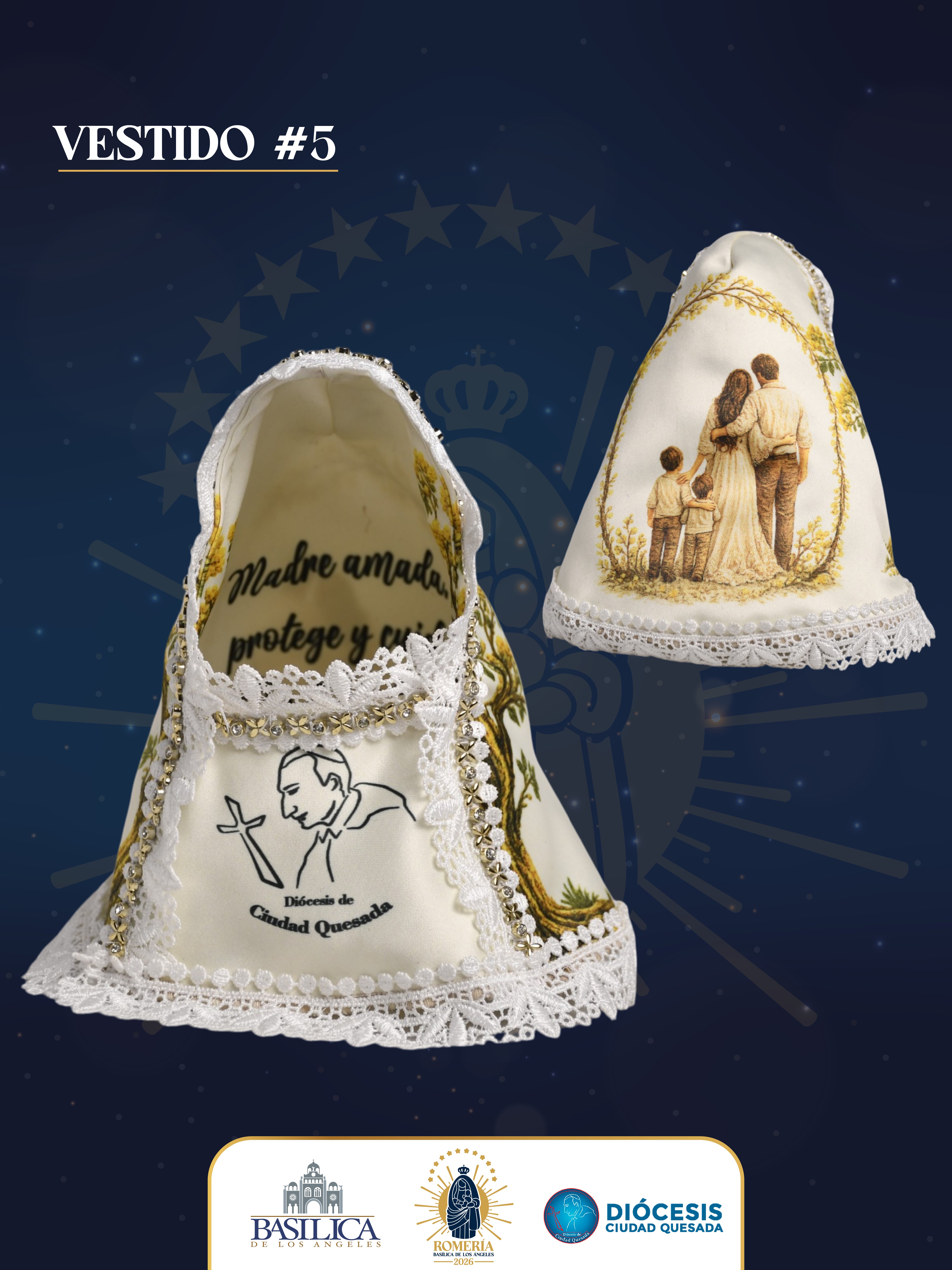 Patricia Cascante Montero, una costurera de San Carlos que convirtió el nacimiento de sus nietos, la fe de su familia y el orgullo por su tierra en dos vestidos finalistas para la tradicional vestición de la Virgen de los Ángeles