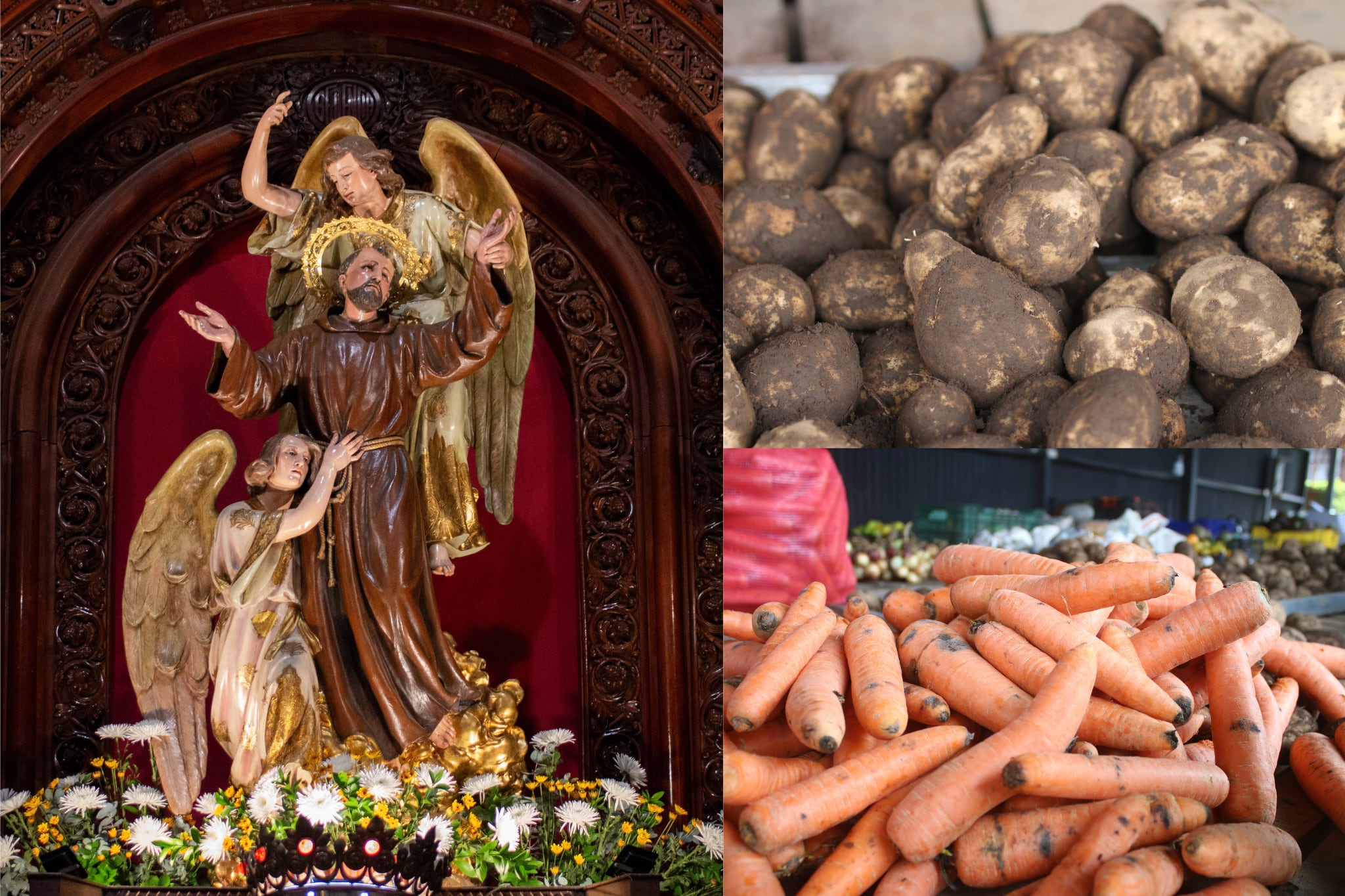 Agricultores donan sus productos para agradecer a San Francisco su intercesión y colaborar con los Frailes Capuchinos.