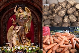 En silencio y con fe: agricultores brumosos donan sus cosechas al “Pobrecillo de Asís” y ruegan por su trabajo