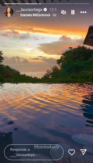 Esta fue una de las historias que compartió Laura Ortega con sus seguidores. Foto: Instagram