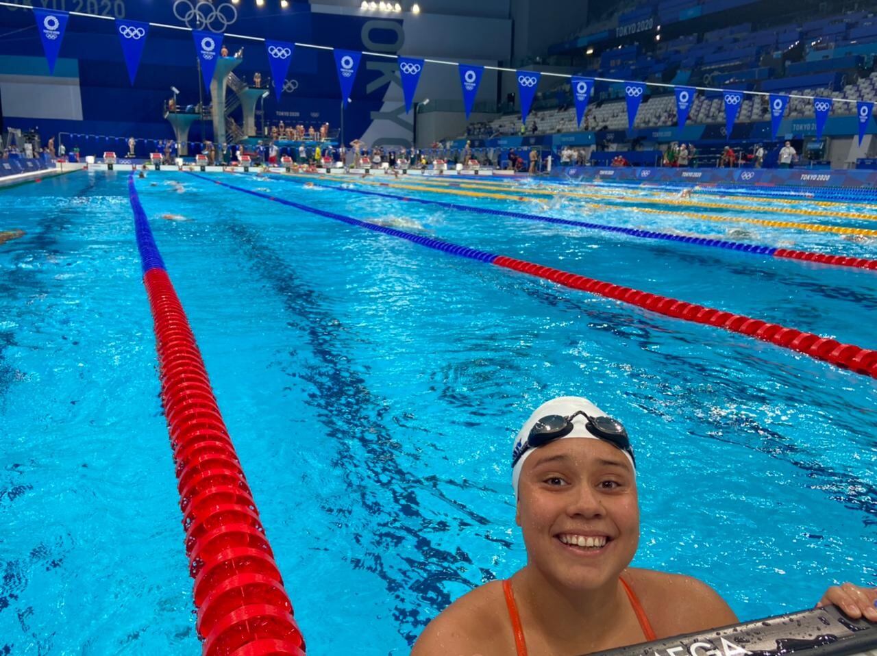 Beatriz Padrón, nadadora costarricense. Cortesía.