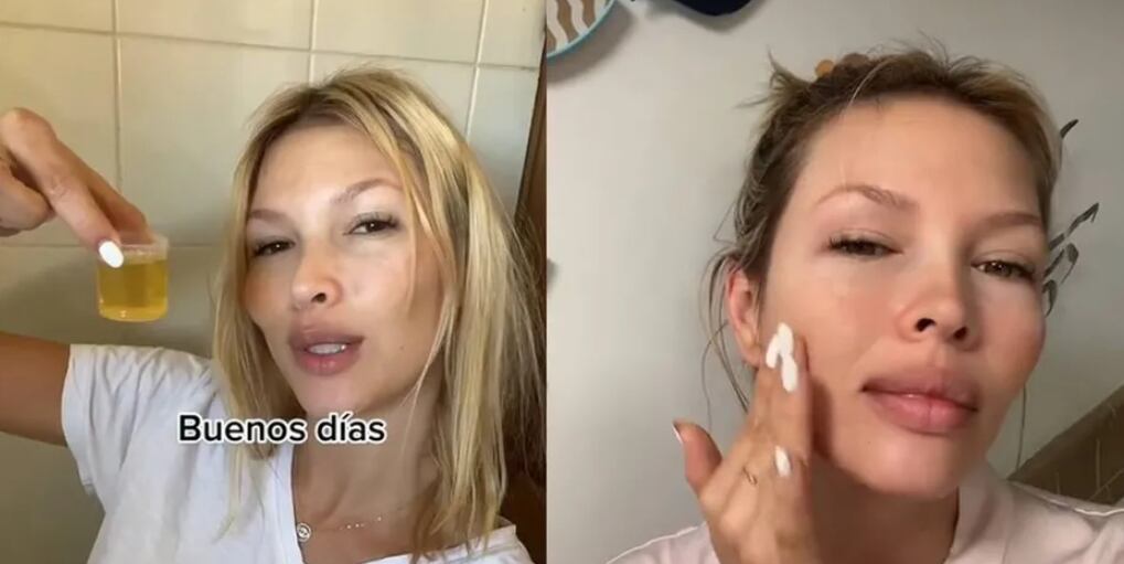 Karla Ortiz, Mrs. Universe Costa Rica 2023 se aplica orina en el rostro dos veces al día y afirma que le ha dado excelentes resultados.